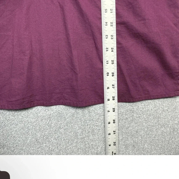 Lilly Pulitzer Coretta Tunic Top Women Medium Maroon Wine Pink Embroidered M - Picture 6 of 8